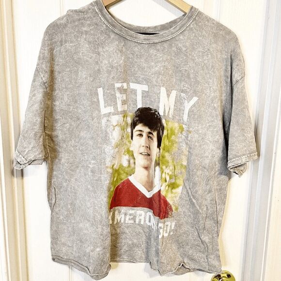 True Vintage Tops - True Vintage Womens Top Large Gray Ferris Bueller's Day Off "Let My Cameron Go!"